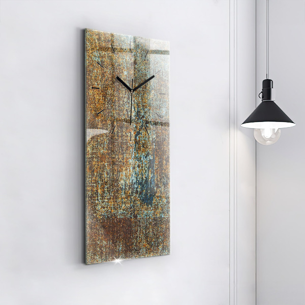 Horloge rectangulaire verticale Texture de vieux métal