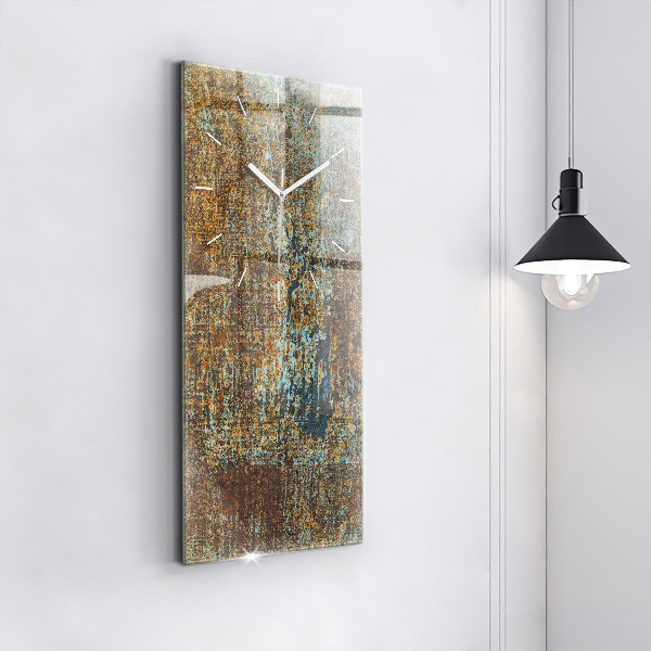 Horloge rectangulaire verticale Texture de vieux métal