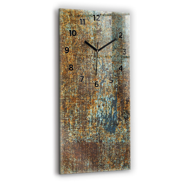 Horloge rectangulaire verticale Texture de vieux métal