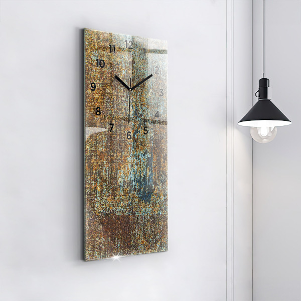 Horloge rectangulaire verticale Texture de vieux métal