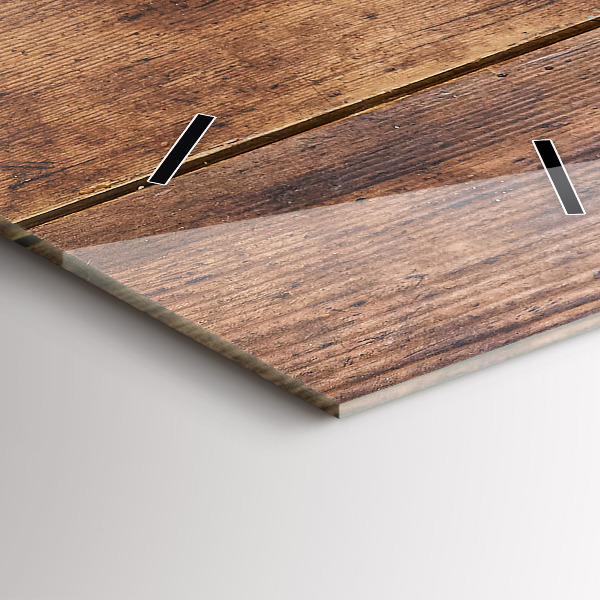 Horloge rectangulaire verticale Bois rustique