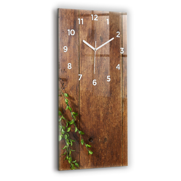 Horloge rectangulaire verticale Bois rustique