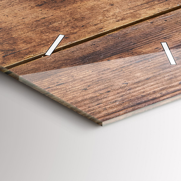 Horloge rectangulaire verticale Bois rustique