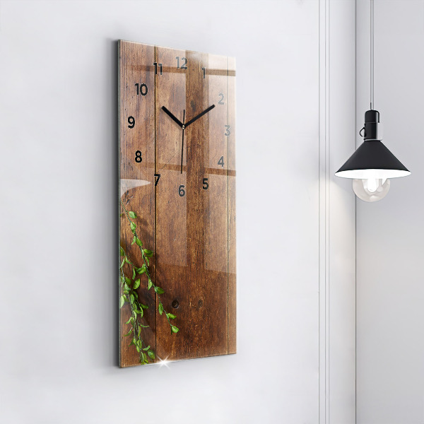 Horloge rectangulaire verticale Bois rustique