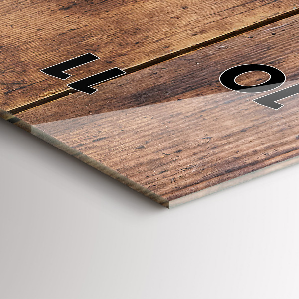 Horloge rectangulaire verticale Bois rustique