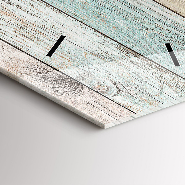 Horloge rectangulaire verticale Des planches colorées