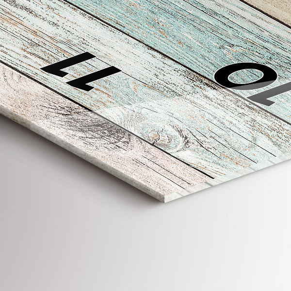 Horloge rectangulaire verticale Des planches colorées