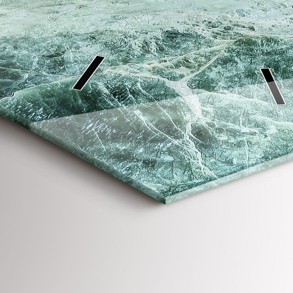 Horloge rectangulaire verticale Texture de pierre de marbre