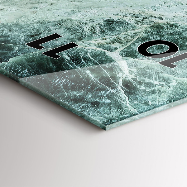 Horloge rectangulaire verticale Texture de pierre de marbre