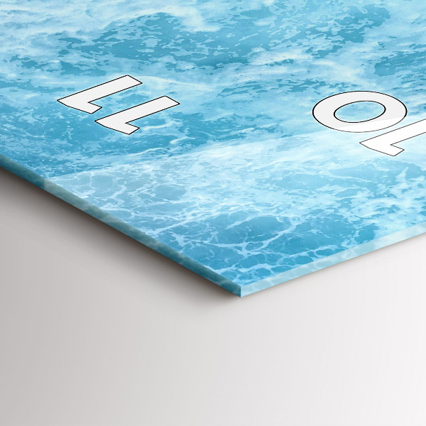 Horloge rectangulaire verticale Eau de mer