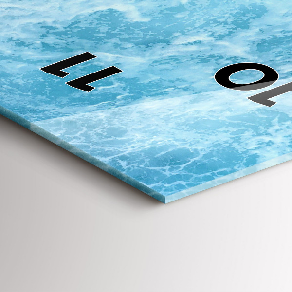 Horloge rectangulaire verticale Eau de mer