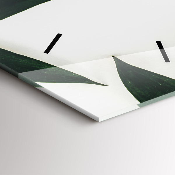 Horloge rectangulaire verticale Cadre de feuille