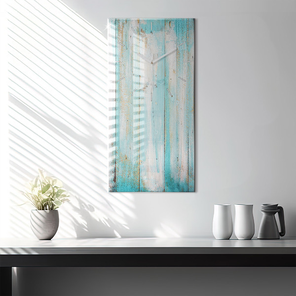 Horloge rectangulaire verticale Tableaux bleus