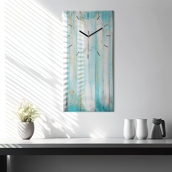 Horloge rectangulaire verticale Tableaux bleus