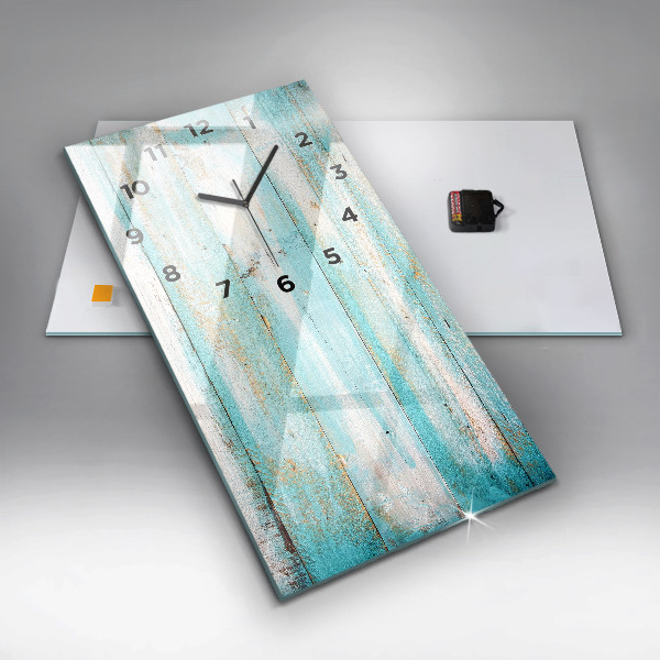 Horloge rectangulaire verticale Tableaux bleus