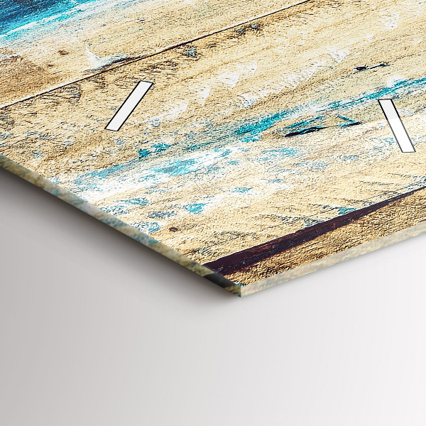 Horloge rectangulaire verticale Bois rayé