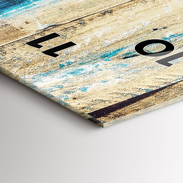 Horloge rectangulaire verticale Bois rayé