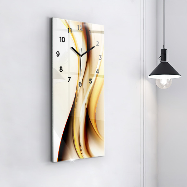 Horloge rectangulaire verticale Vague abstraite