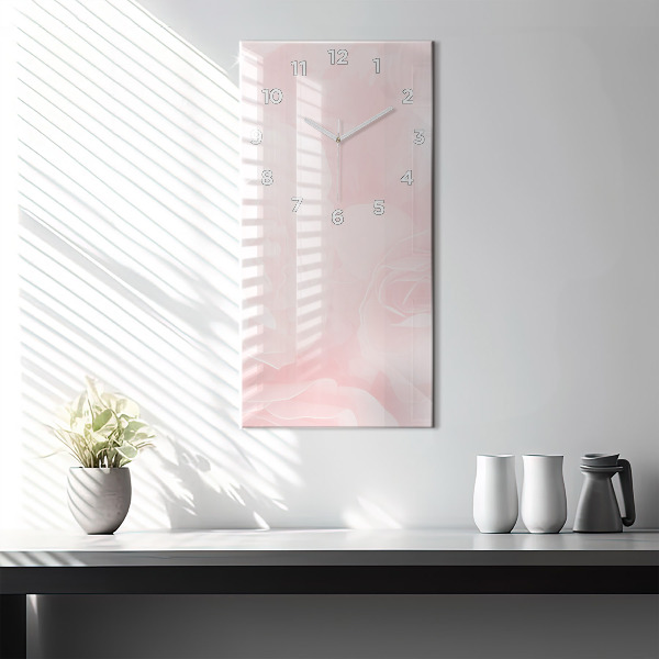 Horloge rectangulaire verticale Roses en fleurs