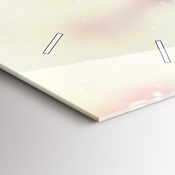 Horloge rectangulaire verticale Fleurs de printemps