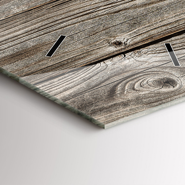 Horloge rectangulaire verticale Tournesols sur planches