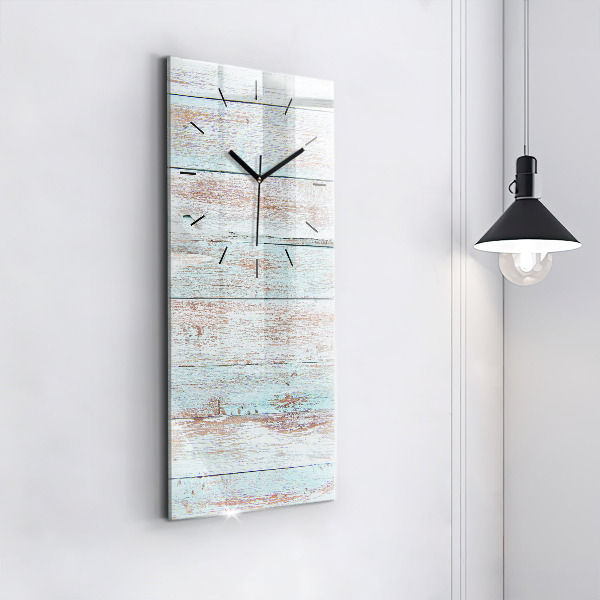 Horloge rectangulaire verticale Bois pastel
