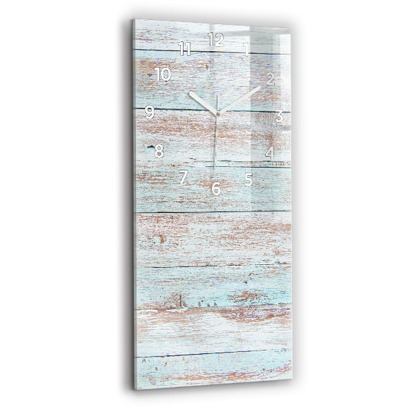 Horloge rectangulaire verticale Bois pastel