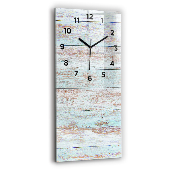 Horloge rectangulaire verticale Bois pastel