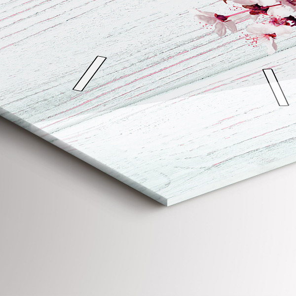 Horloge rectangulaire verticale Fleurs de printemps