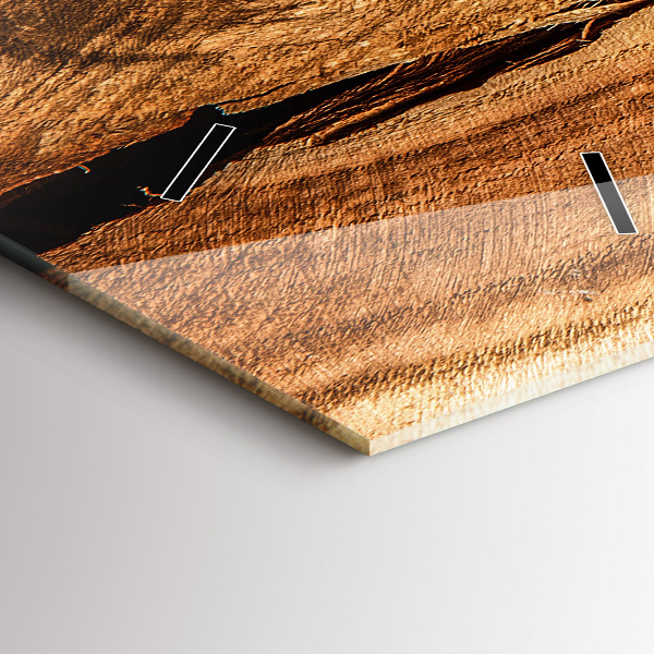 Horloge rectangulaire verticale Texture du bois