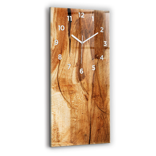 Horloge rectangulaire verticale Texture du bois