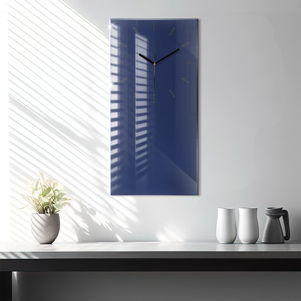 Horloge murale verticale Couleur bleu marine