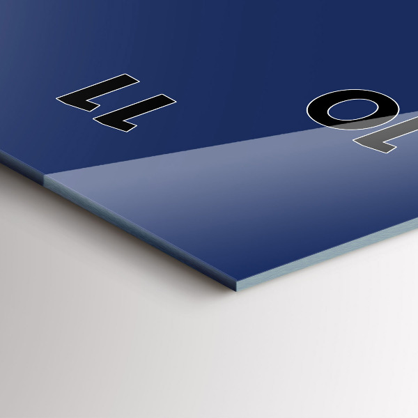 Horloge murale verticale Couleur bleu marine