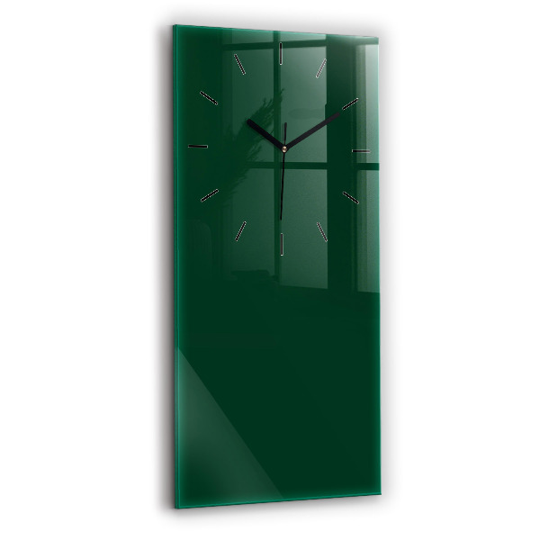 Horloge murale verticale Couleur vert bouteille