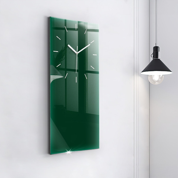 Horloge murale verticale Couleur vert bouteille