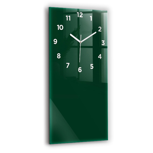 Horloge murale verticale Couleur vert bouteille