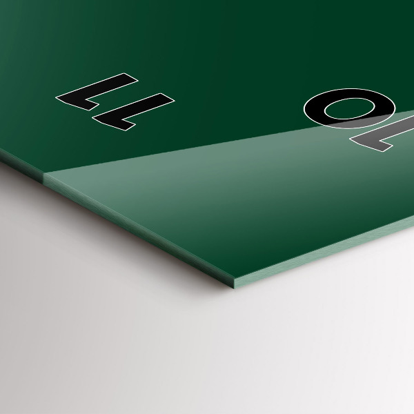 Horloge murale verticale Couleur vert bouteille