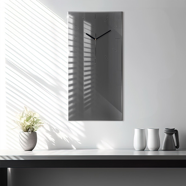 Horloge murale verticale Couleur gris