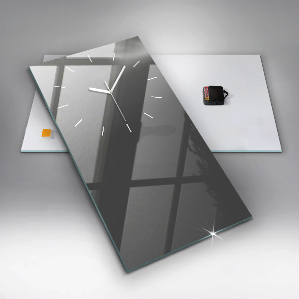 Horloge murale verticale Couleur gris