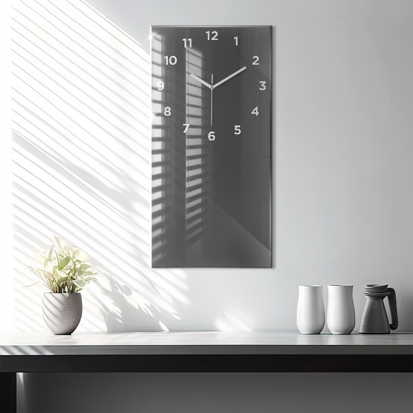 Horloge murale verticale Couleur gris