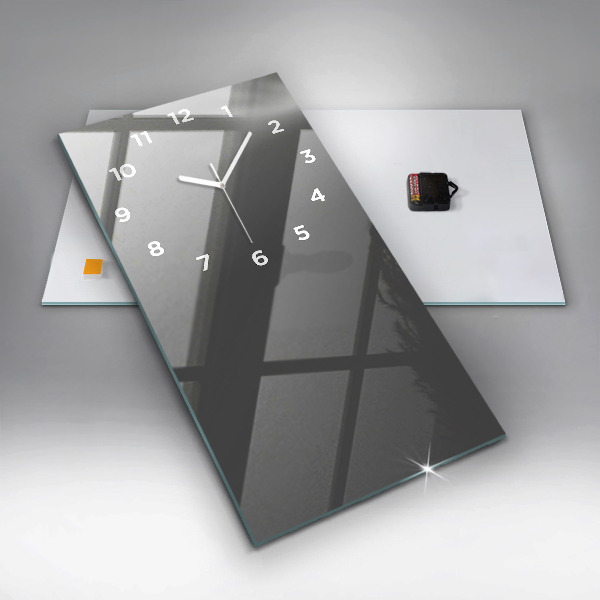 Horloge murale verticale Couleur gris