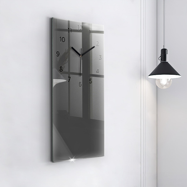 Horloge murale verticale Couleur gris