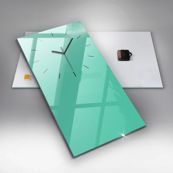 Horloge murale verticale Couleur turquoise