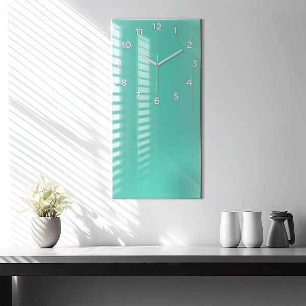 Horloge murale verticale Couleur turquoise