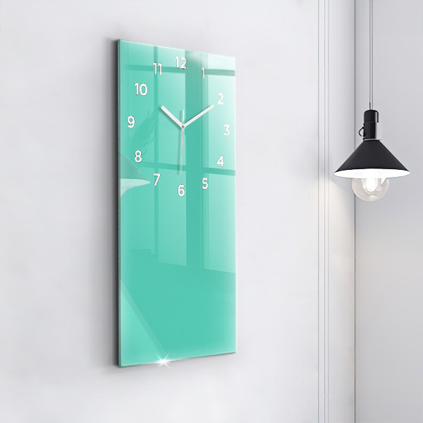 Horloge murale verticale Couleur turquoise