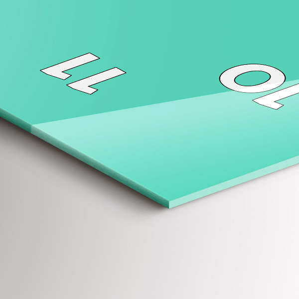 Horloge murale verticale Couleur turquoise