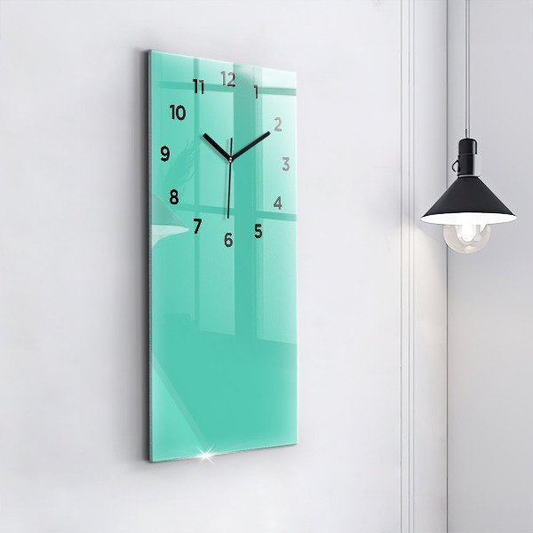 Horloge murale verticale Couleur turquoise