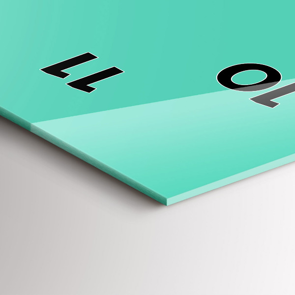 Horloge murale verticale Couleur turquoise