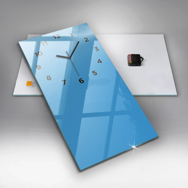 Horloge murale verticale Couleur bleu
