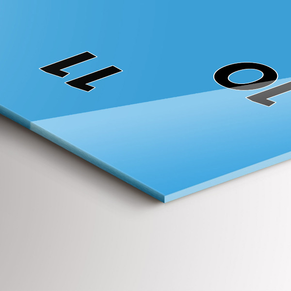 Horloge murale verticale Couleur bleu